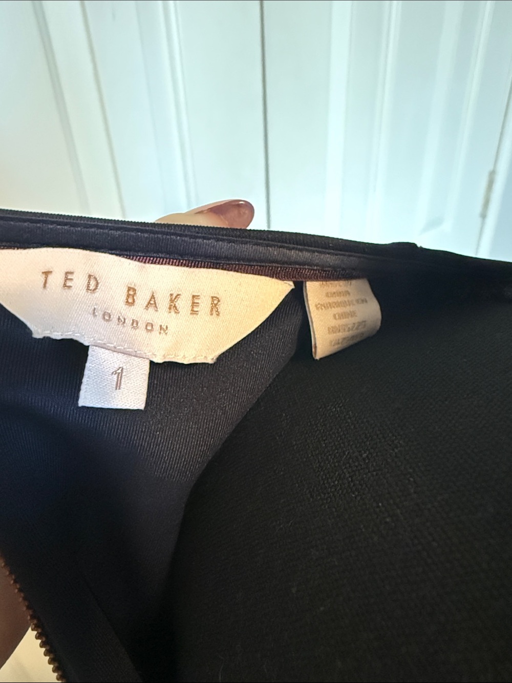 Ted Baker Cordina Floral Fit & Flare Skater Dress Navy Ivory Size 1/US 4 - Picture 3 of 12